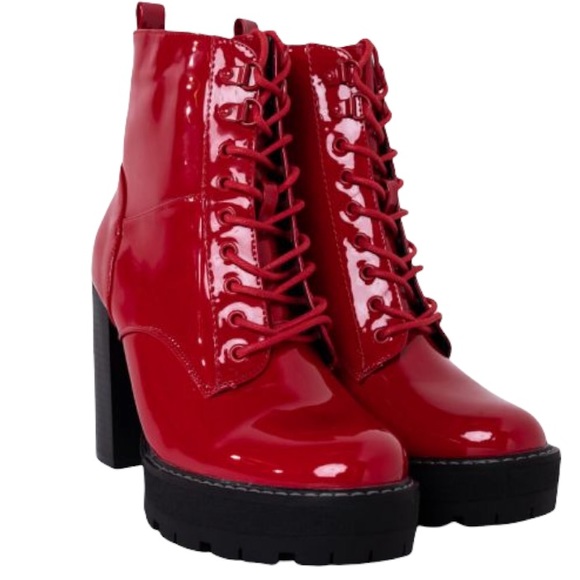 Dolls Kill Shoes - 🎉Host Pick🎊 Dolls Kill Fire Engine Red Patent Leather Boots